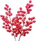 Red Berry Stems Sprays Snowy Christmas Red Berries Picks(red)
